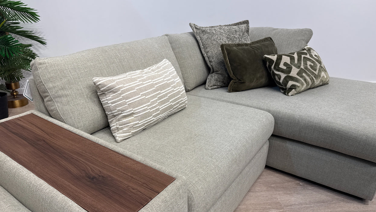 Sofology Obsidian Grand Double Chaise in Nevada Mix Grove