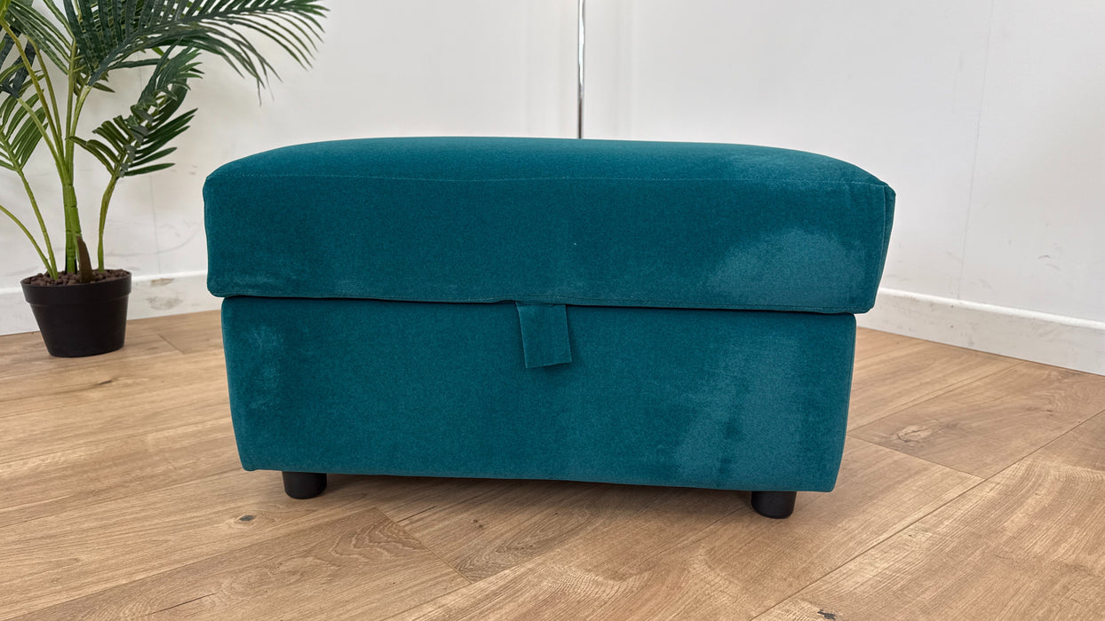 Finchley - Fabric Footstool  - Teal