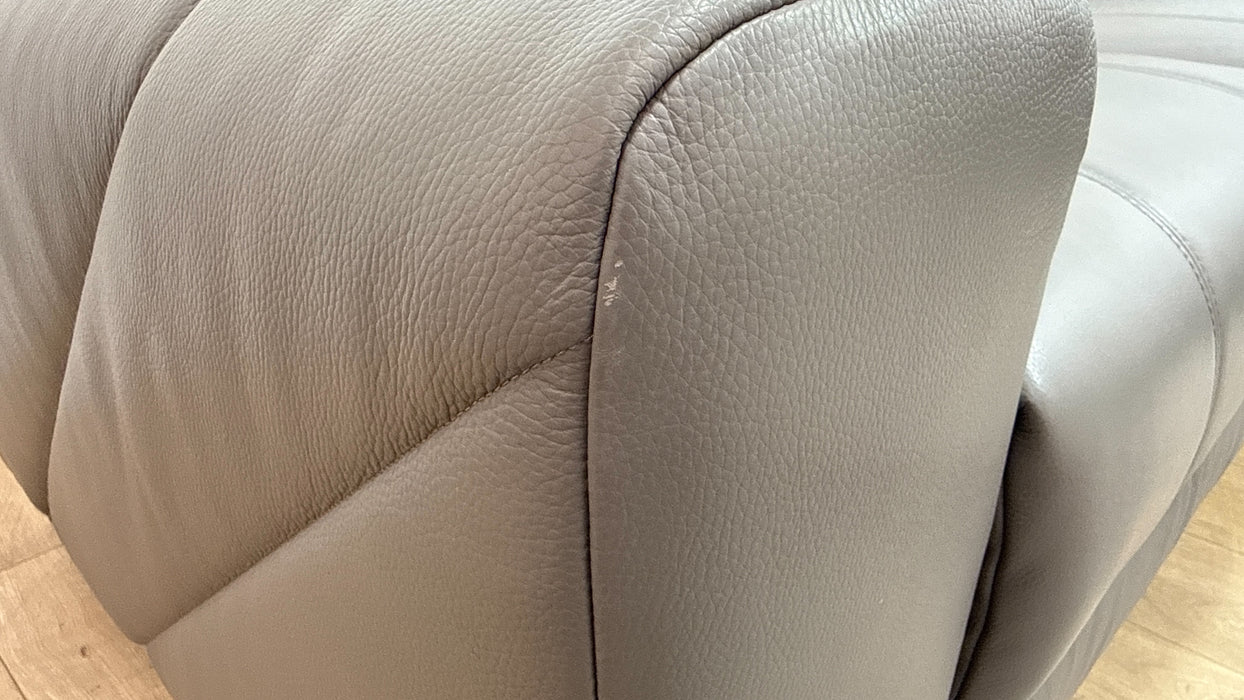 Sofology Allure Leather 3 Corner 3 Smart Console Power Recliner/Headrest Heated Seats Lumbar Support Speakers Trusty Embossed Elephant