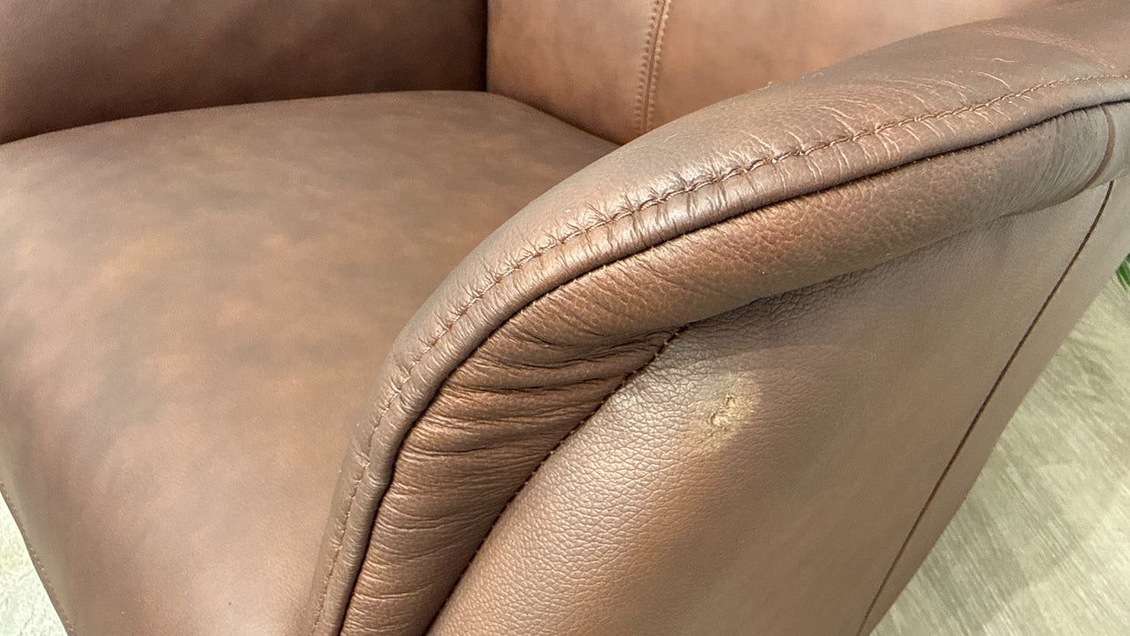 DFS Luxford Express Chair Power Rise & Recliner in Chestnut