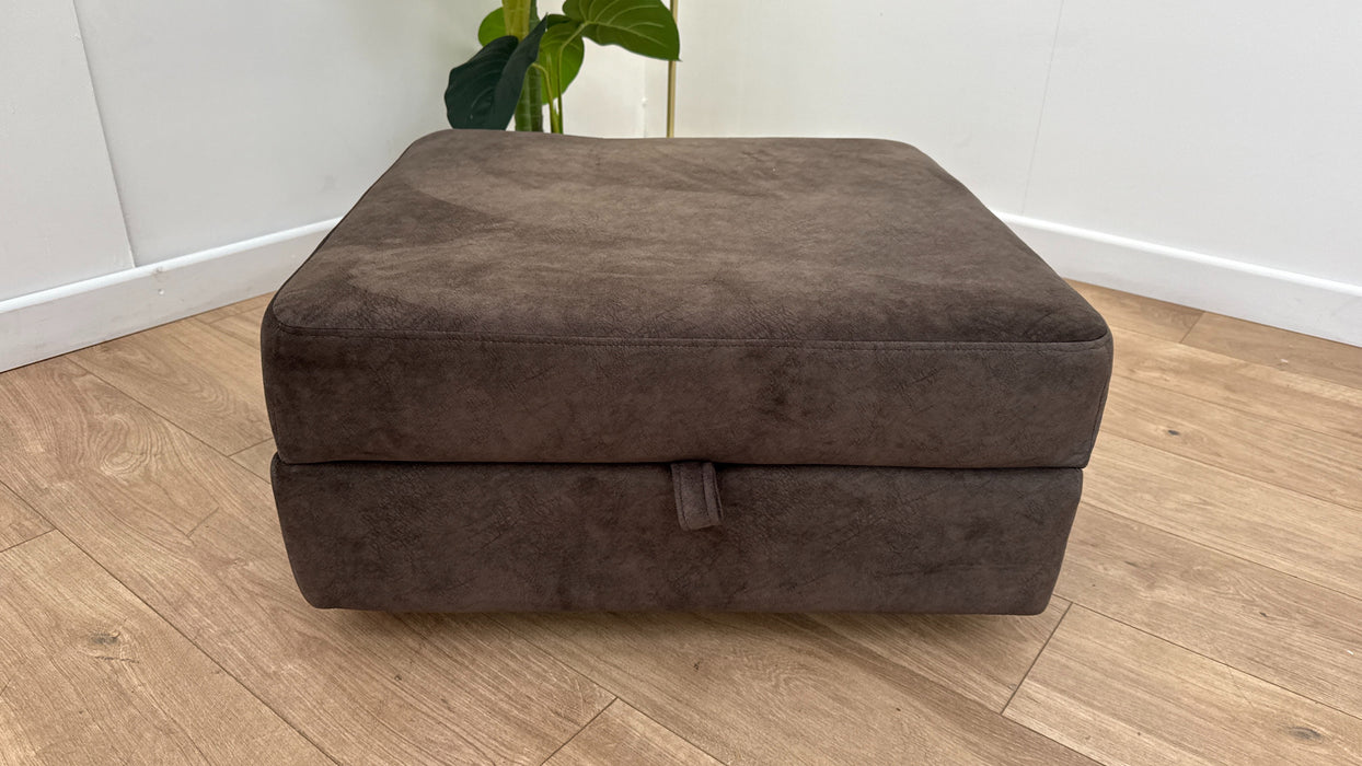 Sofology The Hackney Footstool in Dapple Olive Green All Over
