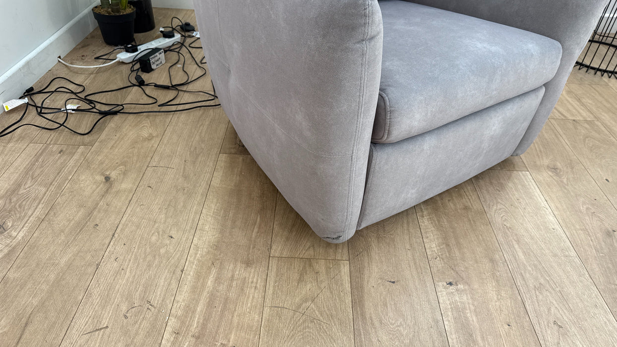 Sofology Marvella Fabric Swivel Chair in Stone