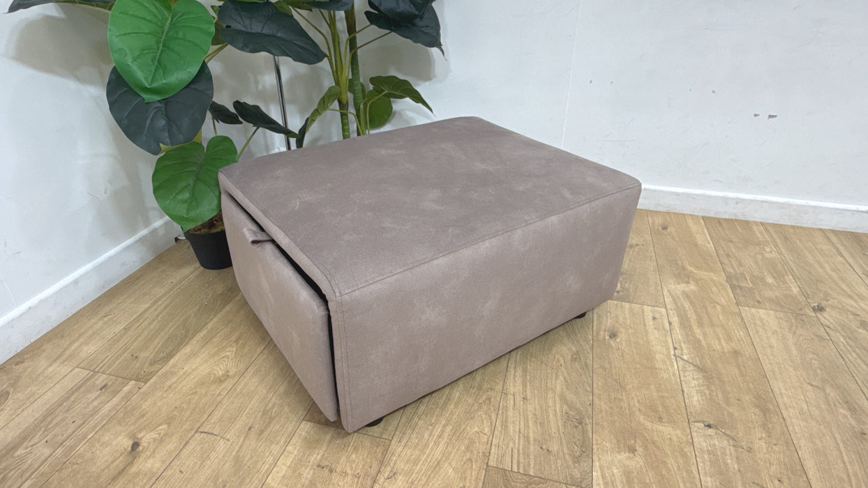 Sofology Premiere Fabric Designer Storage Footstool in Lifestyle Flecked Nutmeg