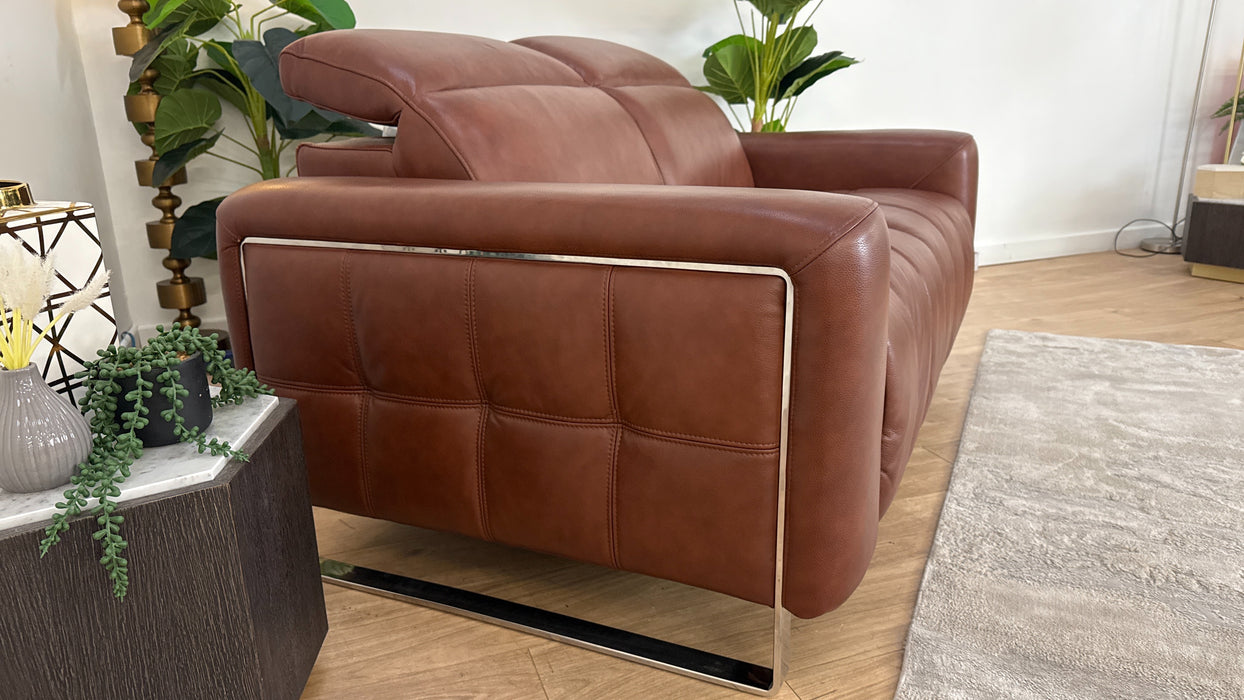 Sofology Marvella Leather 2 Seater in Trusty Sheen Butterscotch
