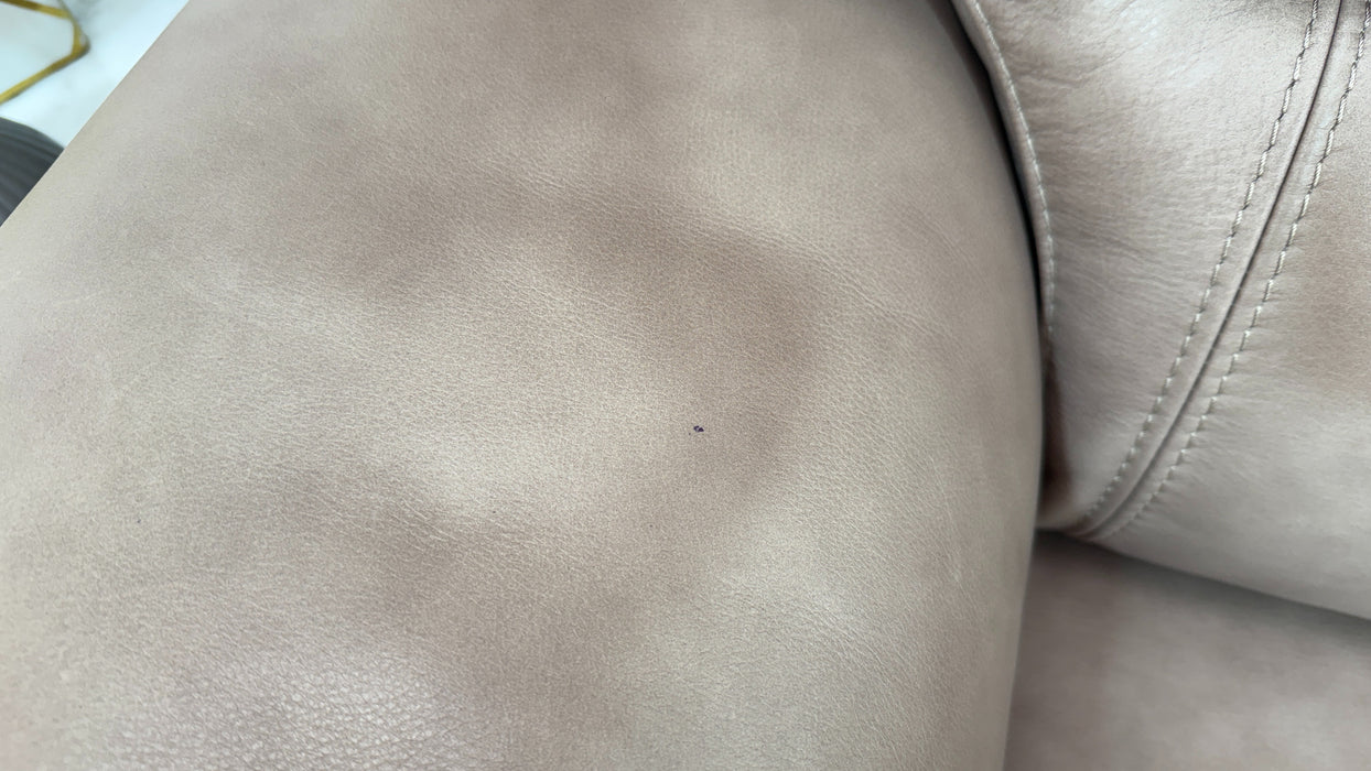 Sofology Santina Leather Chair in Relaxed Soft Stone