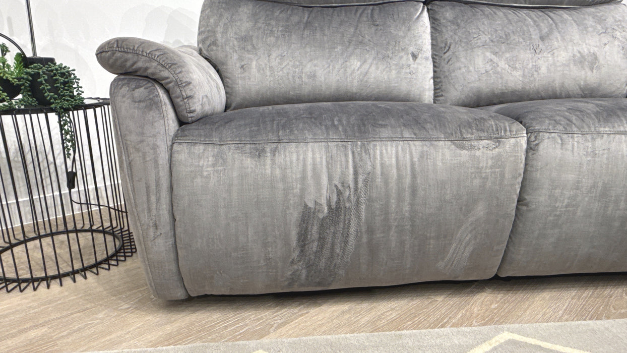 Sofology Parker Fabric 2.5 Seater Manual Recliner in Heritage Steel