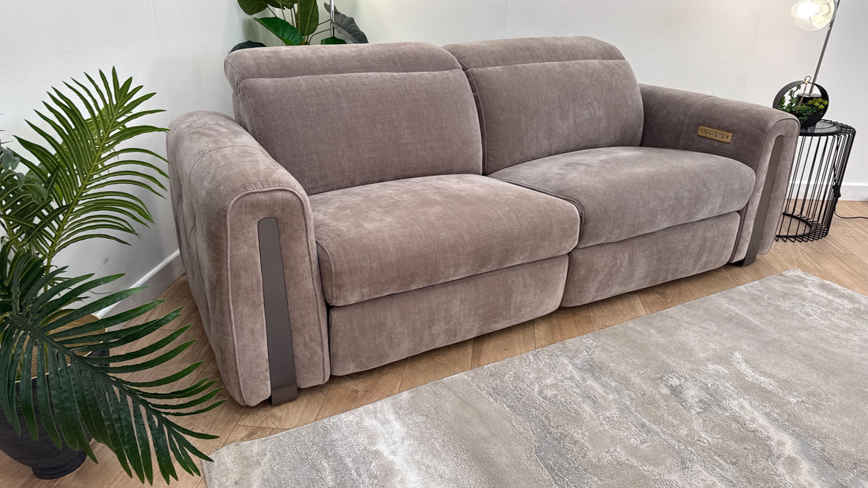 Sofology Kingsbridge 2.5 Seater Reclining Sofa in Chenille Nutmeg