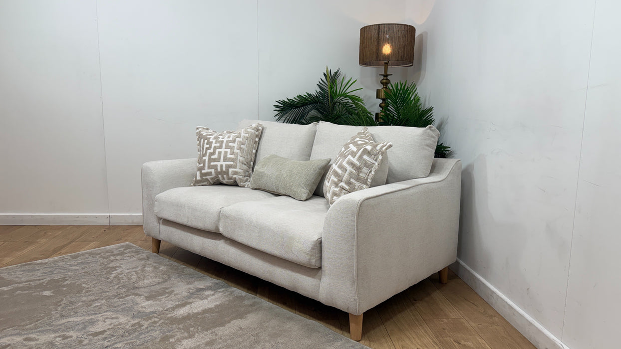 Sofology Mayfair Fabric 2 Seater in Linen Look Chenille Mist/Pearl Mix