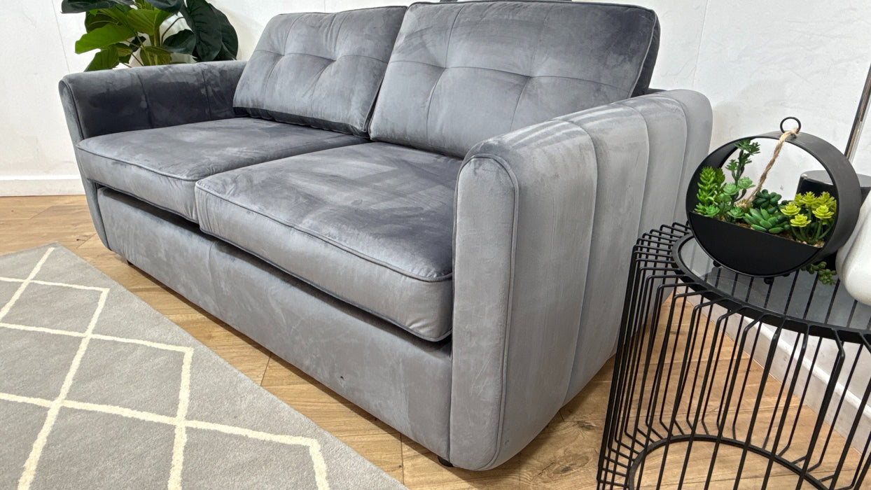 Sofology Islington Fabric 3 Seater Hybrid Pocket Sofa Bed in Sleek Grey