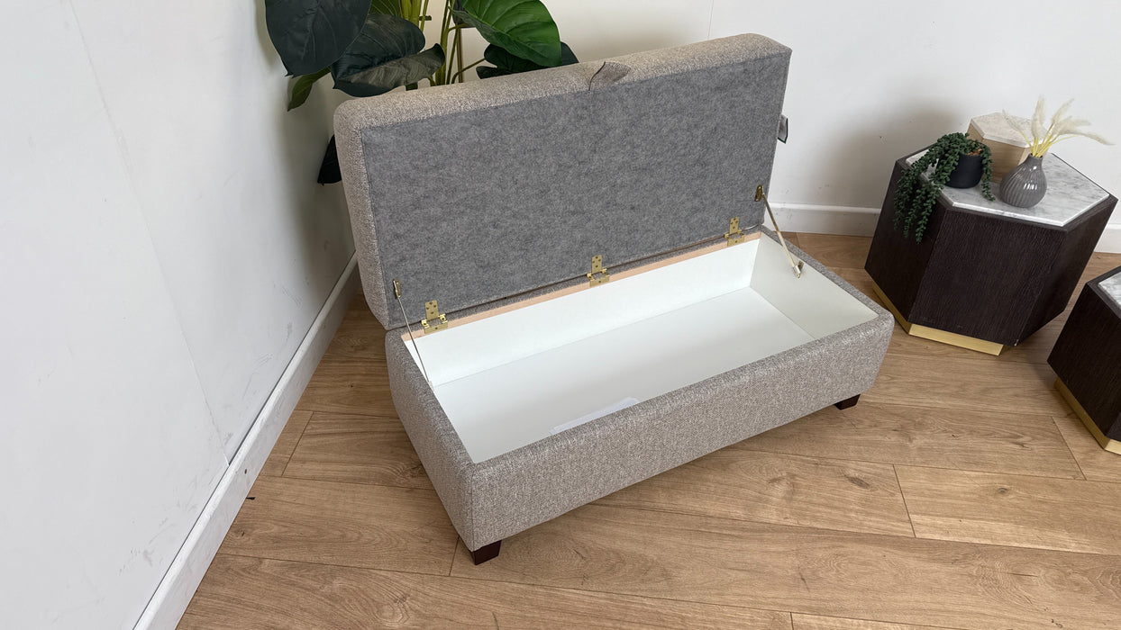 DFS The Layla Fabric Footstool in Plain Mink