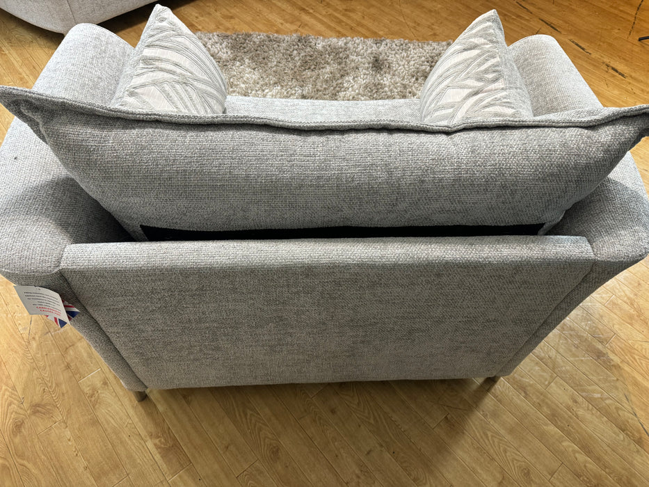 Scintillate Fabric Chair - Enzo Silver Loveseat - ( WA2 )