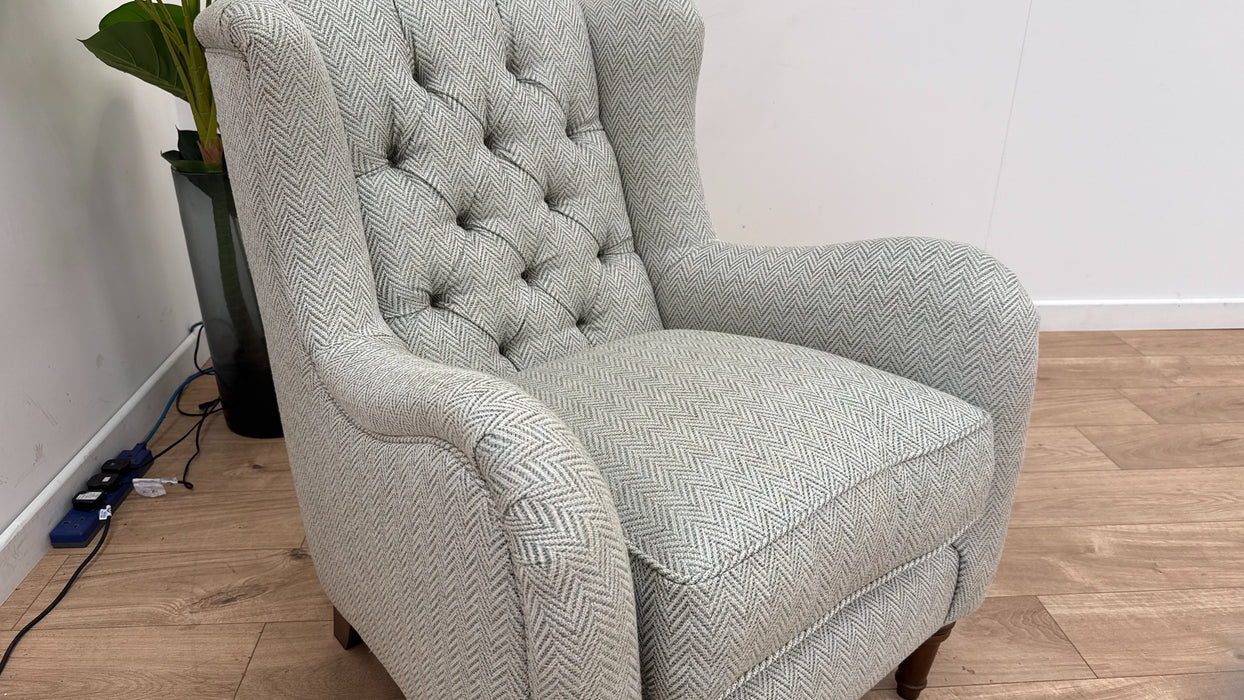 DFS Woodstock Wing Chair in Mint Green
