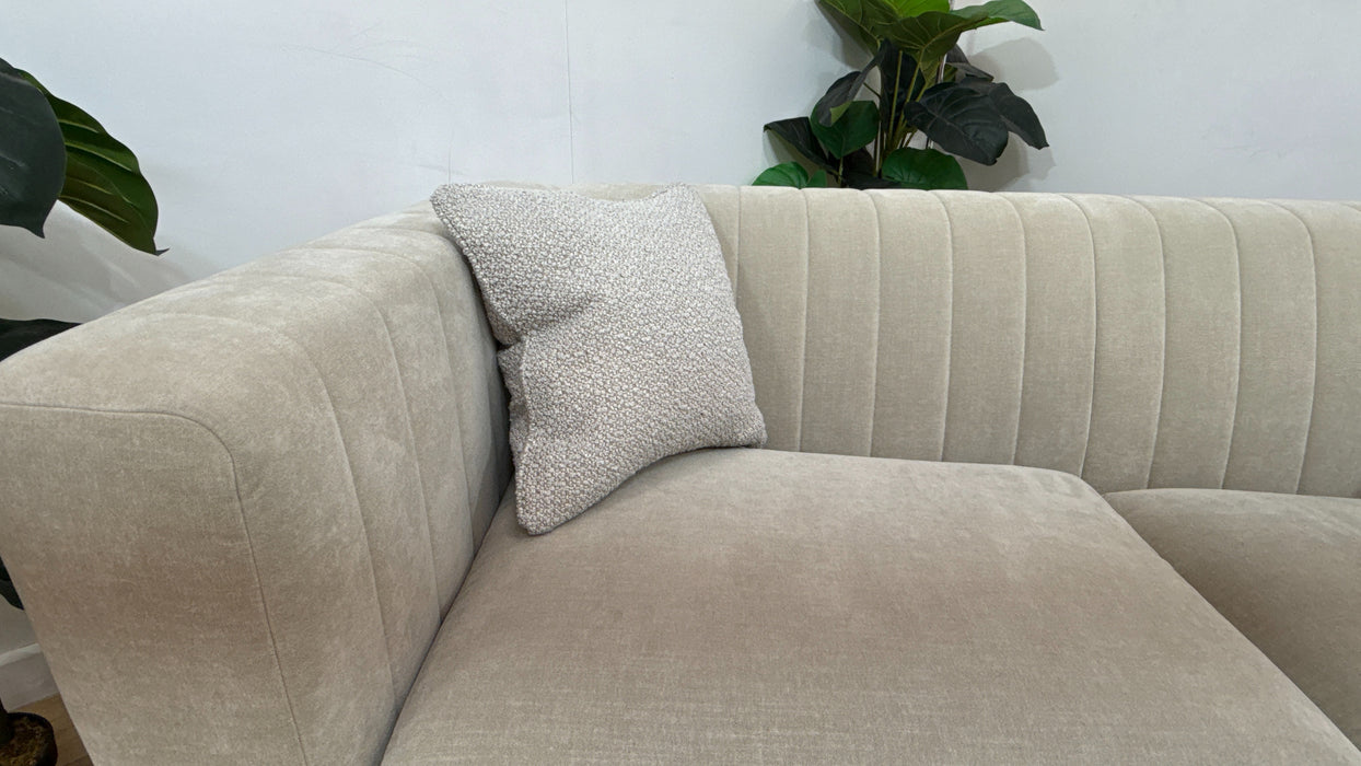 Sofology Astoria Fabric 3 Seater in Vintage Chenille Natural Mix