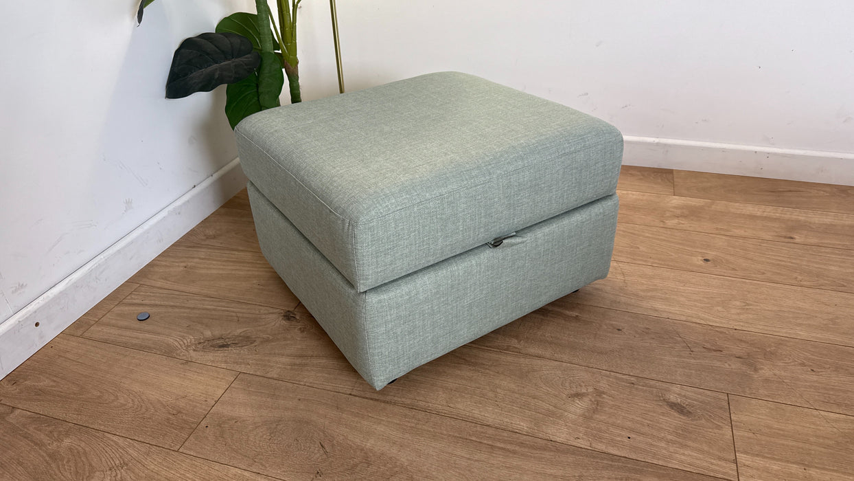 DFS The Kian Fabric Footstool in Revive Mint
