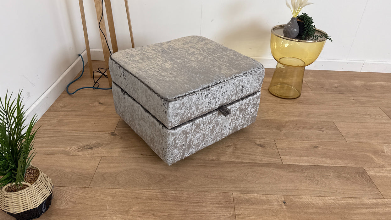 Derby Fabric Storage Footstool