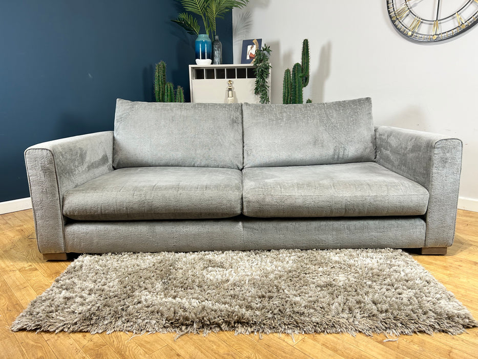 Majestica 4 Seater Sofa Plain Steel Mix Fabric (WA2)