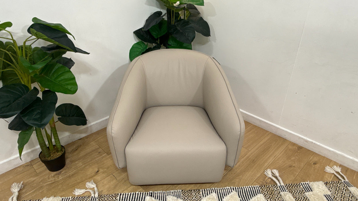 Sofology Larsen Swivel Chair in Stone