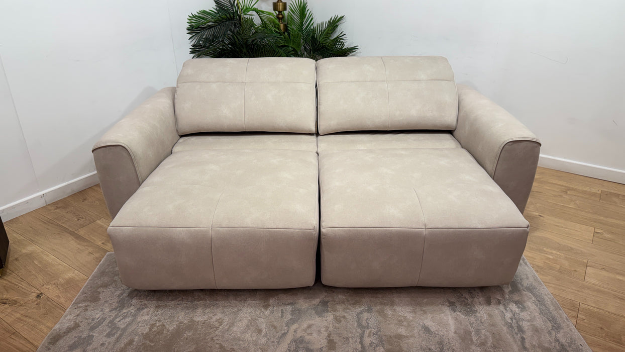 Sofology Riviera Fabric 3 Seater Motion Chaise in Lifestyle Flecked Ivory