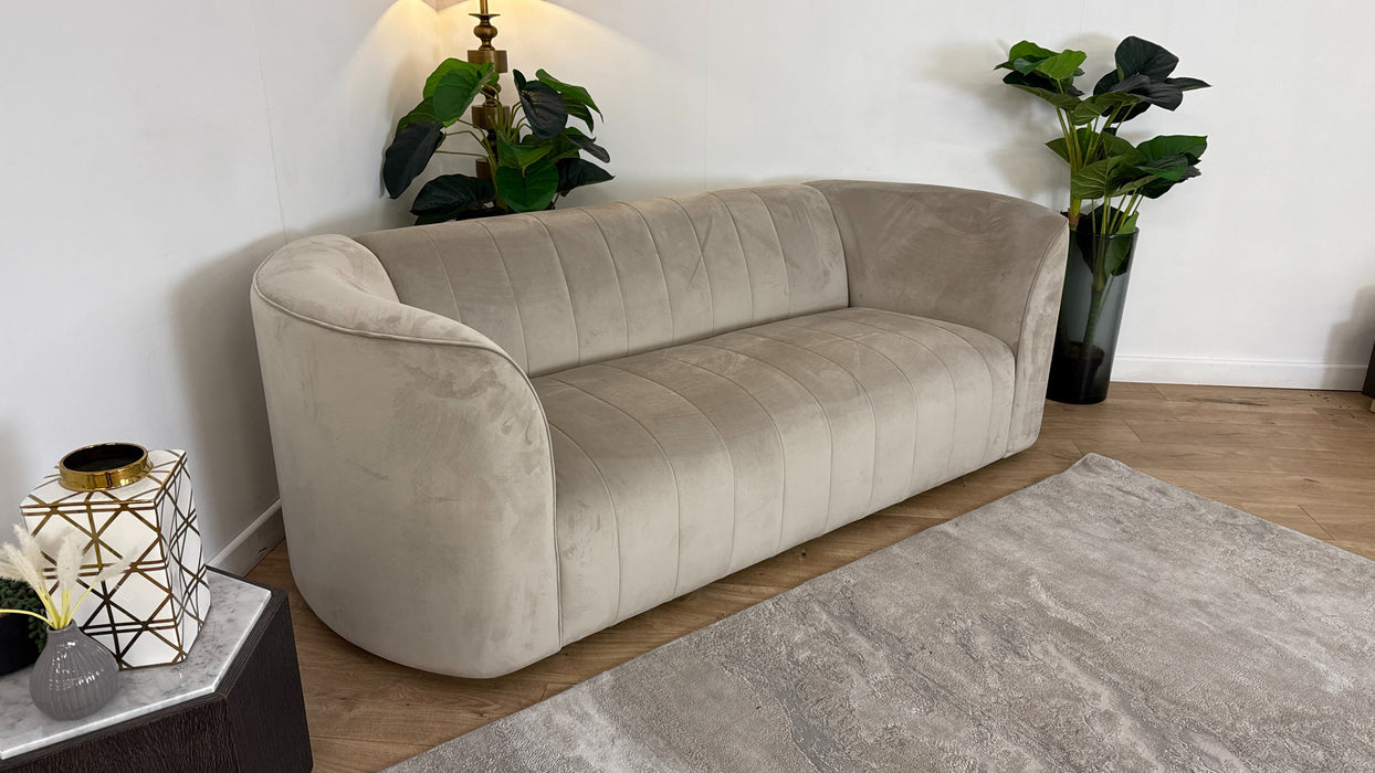 Sofology The Fitzrovia Fabric 3 Seater in Matt Velvet Stone Mix Without Trim