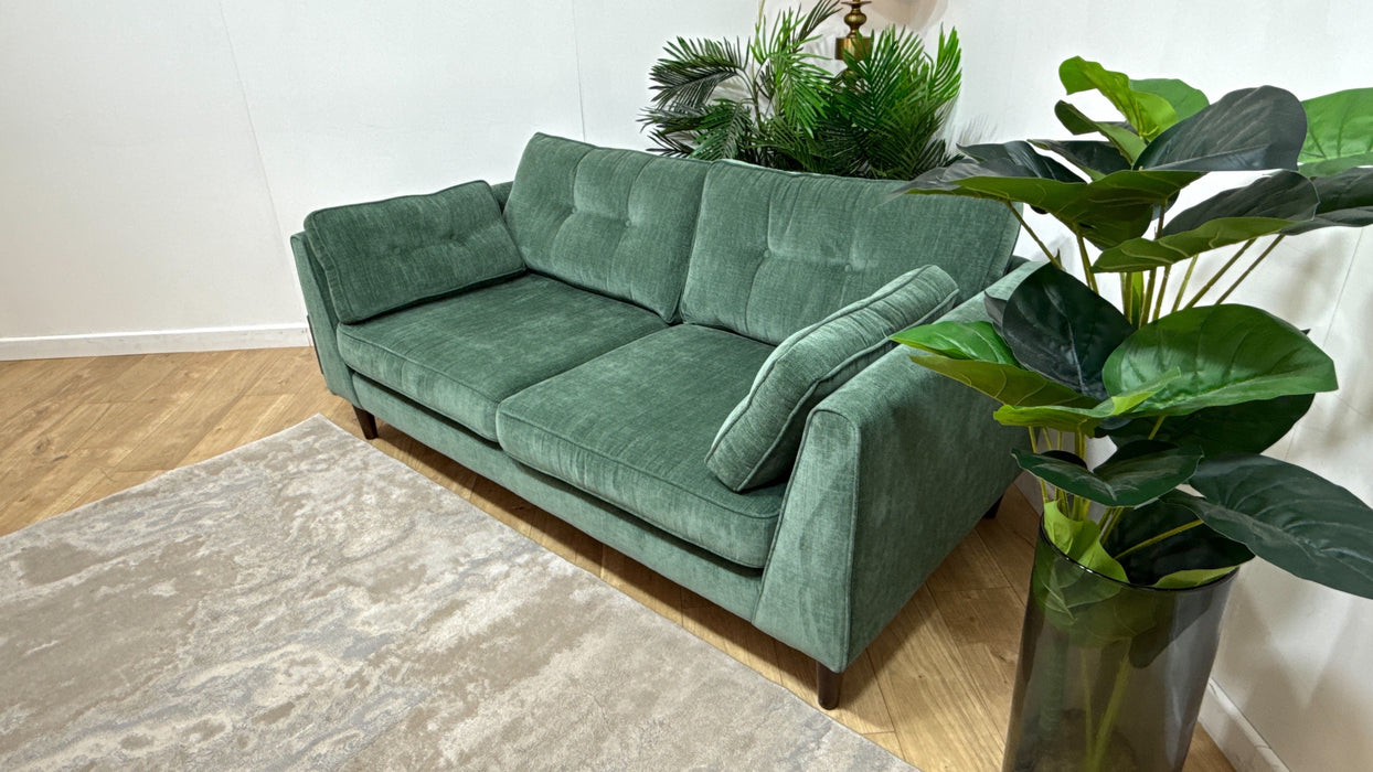 Sofology Cricket Fabric 3 Seater in Smooth Textured Chenille Evergreen