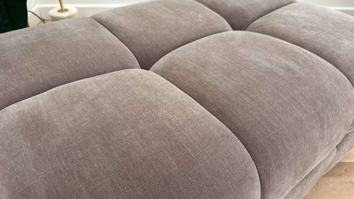 Sofology The Lunar Footstool in Relaxed Chenille Nutmeg