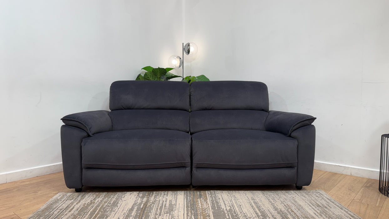 Sofology Hugo Fabric 2.5 Seater Power Recliner/Headrest in Lifestyle Flecked Anthracite