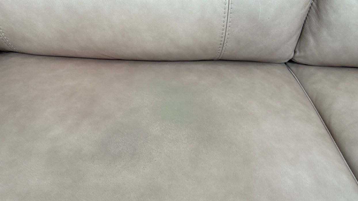 Sofology Santina Leather 3 Seater in Relaxed Soft Stone