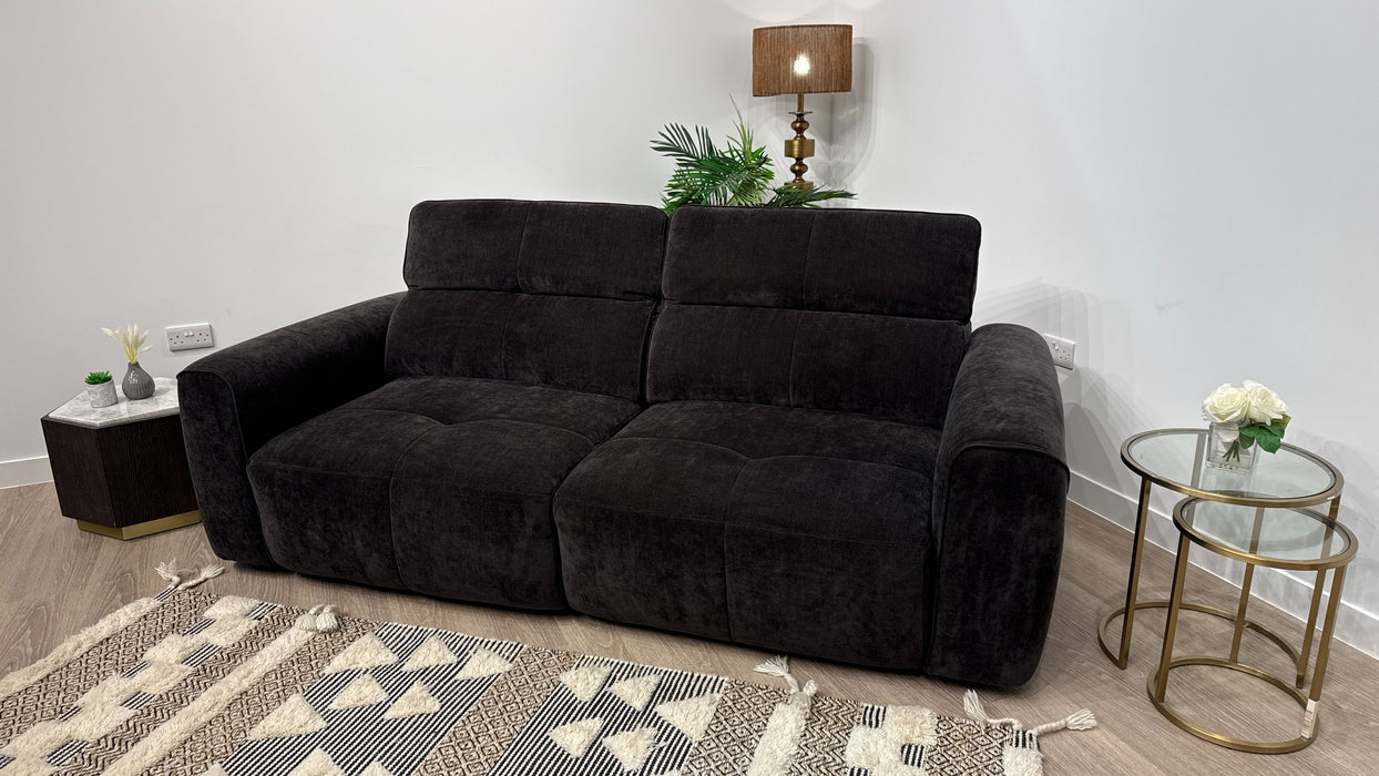 Sofology Riviera Fabric 2 Seater Motion Chaise in Relaxed Chenille Raisin
