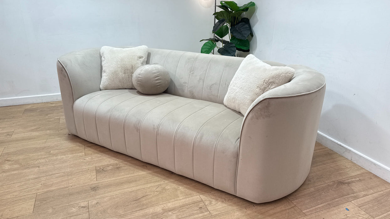 Sofology The Fitzrovia Fabric 3 Seater in Matt Velvet Stone Mix Without Trim