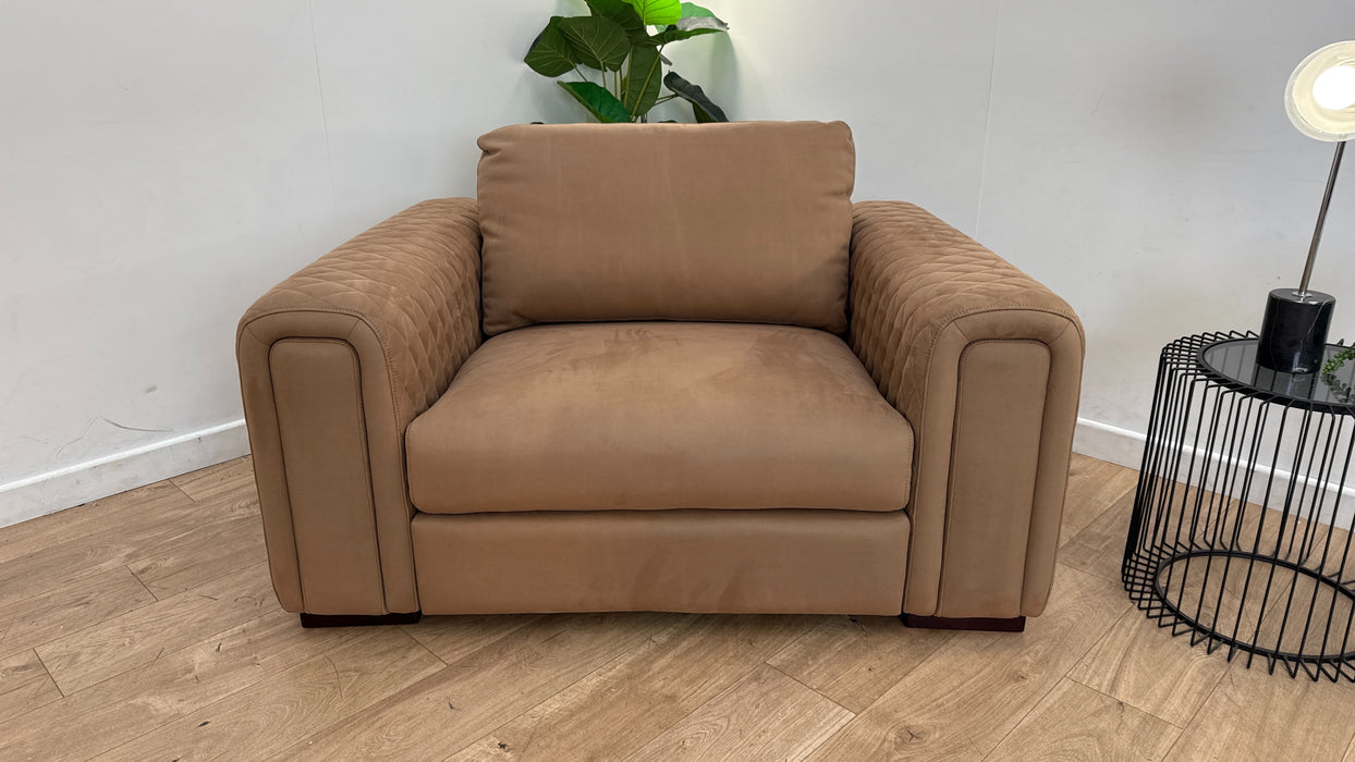 Sofology The Firenze Fabric Loveseat in Lifestyle Nubuck Feel Camel