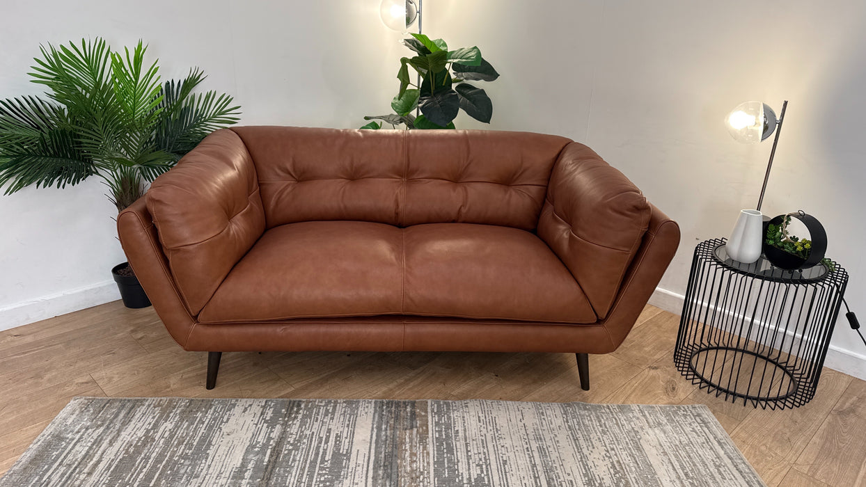 Sofology Hygge Leather 2 Seater in Relaxed Soft Tan