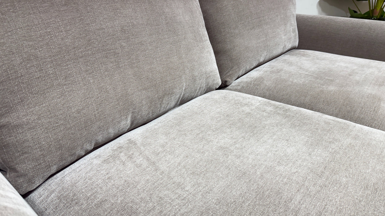 Sofology Mayfair Fabric Chaise 3 Seater Foam Seats in Soft Chenille Wicker/Pebble Mix