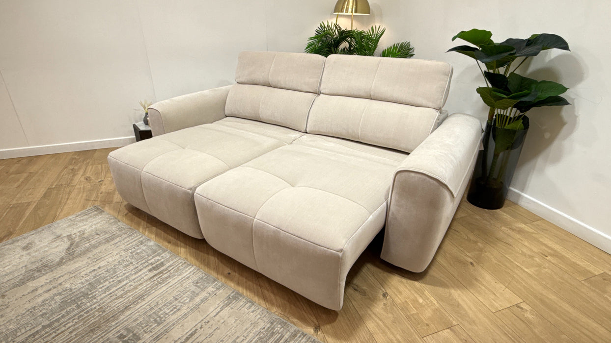 Sofology Riviera Fabric 3 Seater Motion Chaise in Relaxed Chenille Cotton