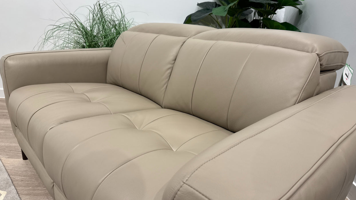 Sofology Jax Leather 2 Seater in Trusty Embossed Stone