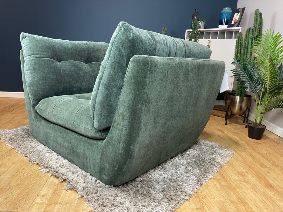 The Cocoon Fabric Loveseat - Chenille Pine (WA2)