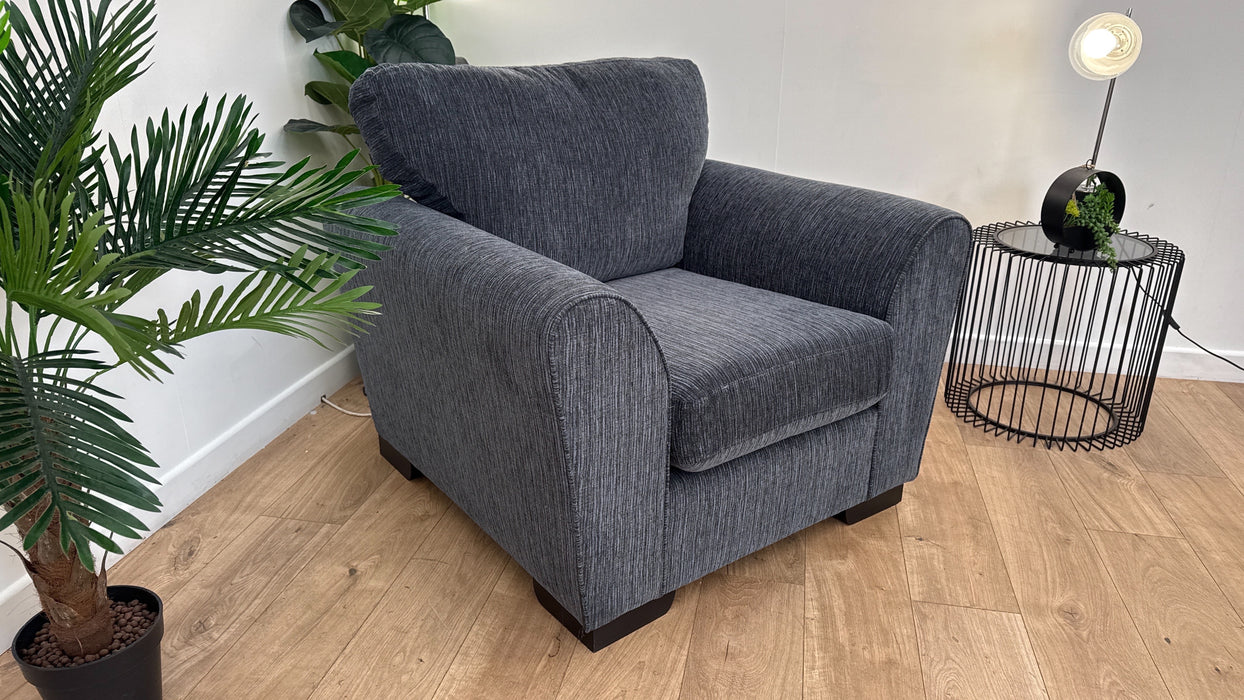 DFS Horbury Fabric Chair in Steel/Grey Mix