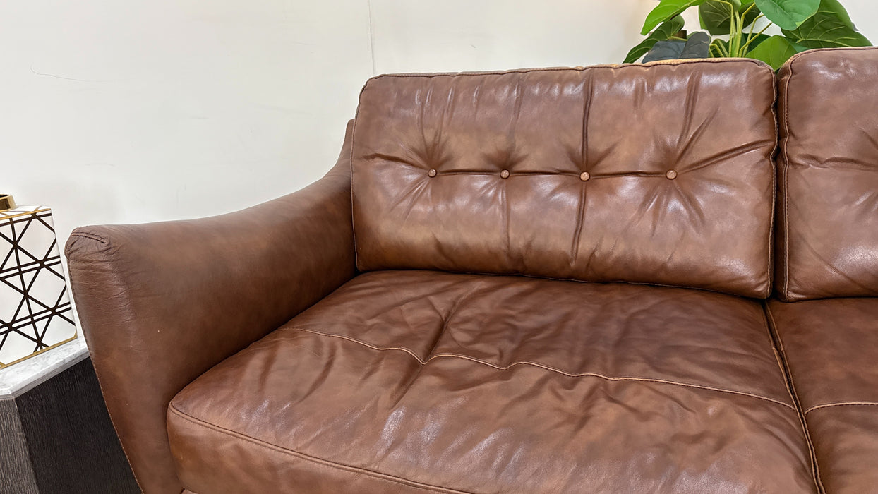 Sofology Cordelia Leather 3 Seater in Alaska Whiskey