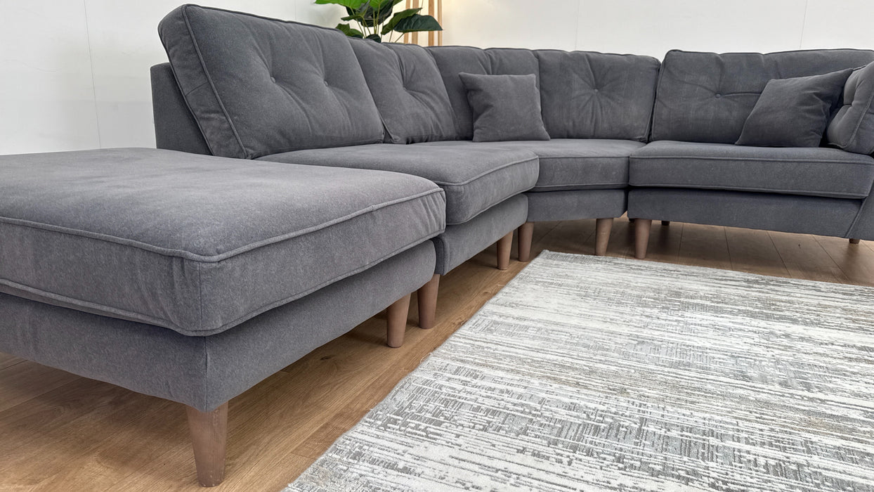 Cricket 1 Corner 1 Terminal Corner Sofa - Fabric - Nordic Grey