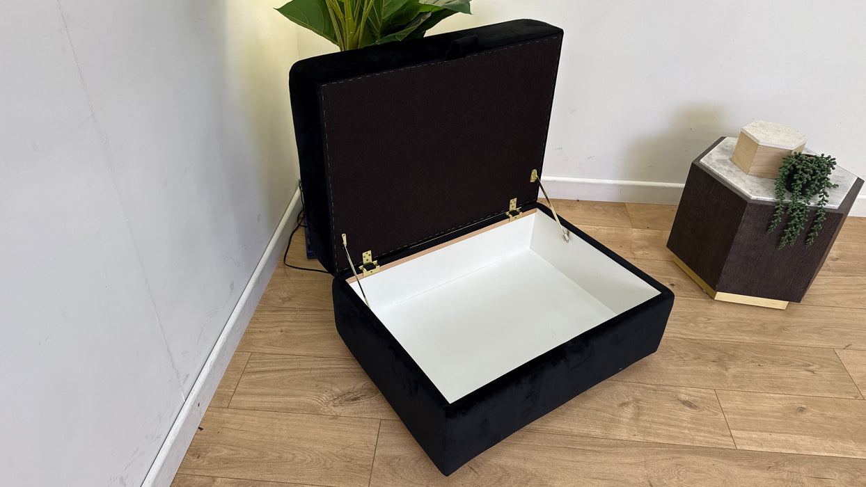 DFS Euphoria Large Storage Footstool in Black