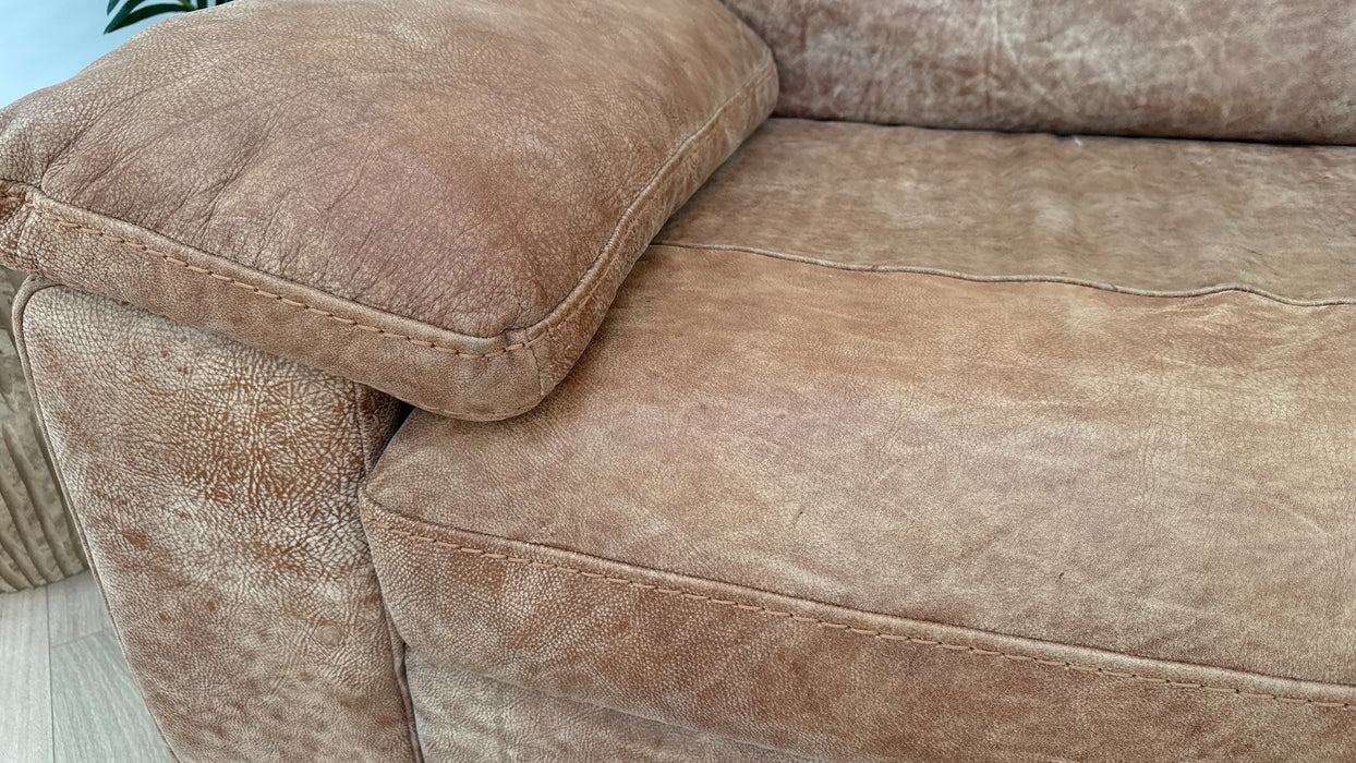 Linara 1.5 Seater - Leather Loveseat - Utah Tan