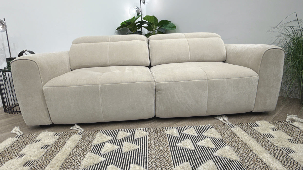 Sofology Riviera Fabric 3 Seater Motion Chaise in Relaxed Chenille Cotton