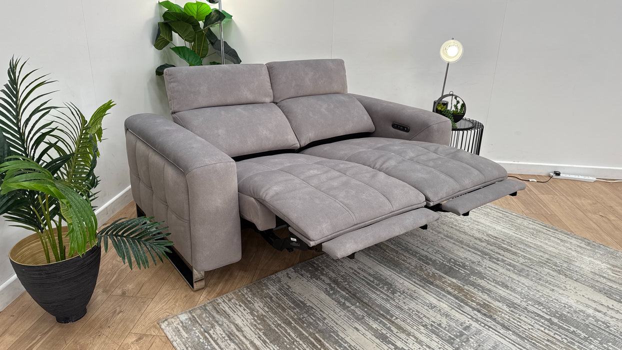 Sofology Marvella Fabric Recliner 2 Seater in Stone