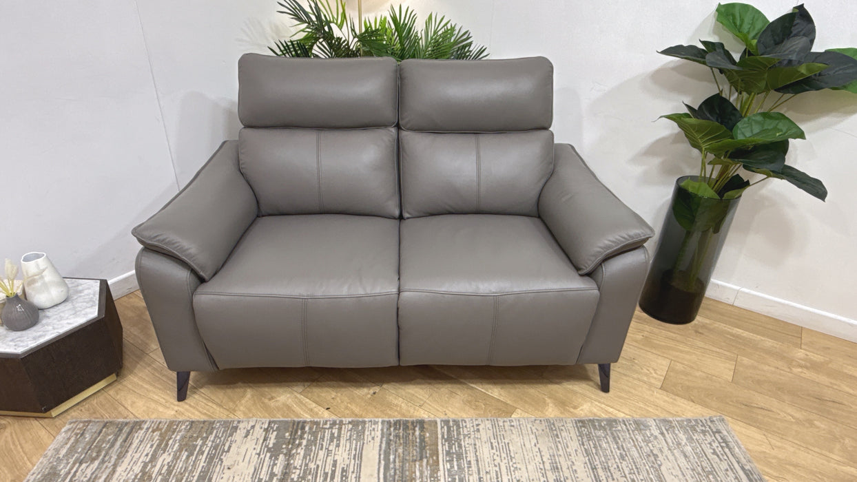 Sofology Arlo Leather 2 Seater Power Recliner in Trusty Embossed Elephant