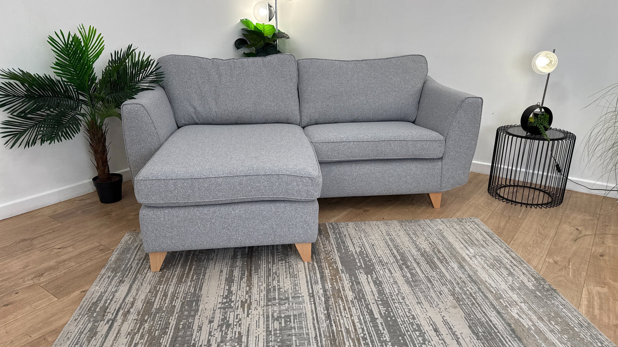 DFS Orlby Fabric 4 Seater Chaise in Silver