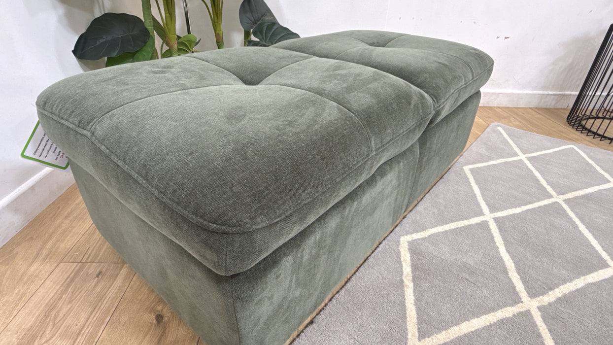 Sofology Lumiere Fabric Dual Storage Footstool in Relaxed Chenille Pine