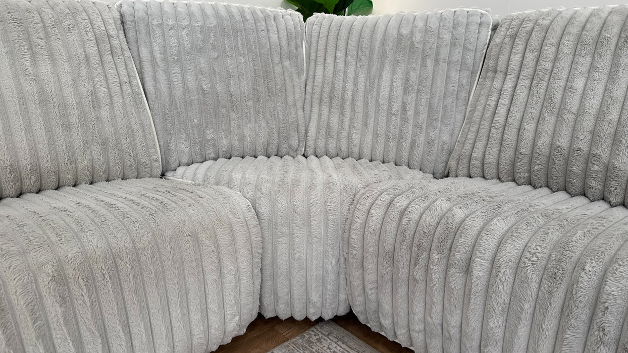 DFS Fuzzy Recliner 2 Corner 2 in Grey