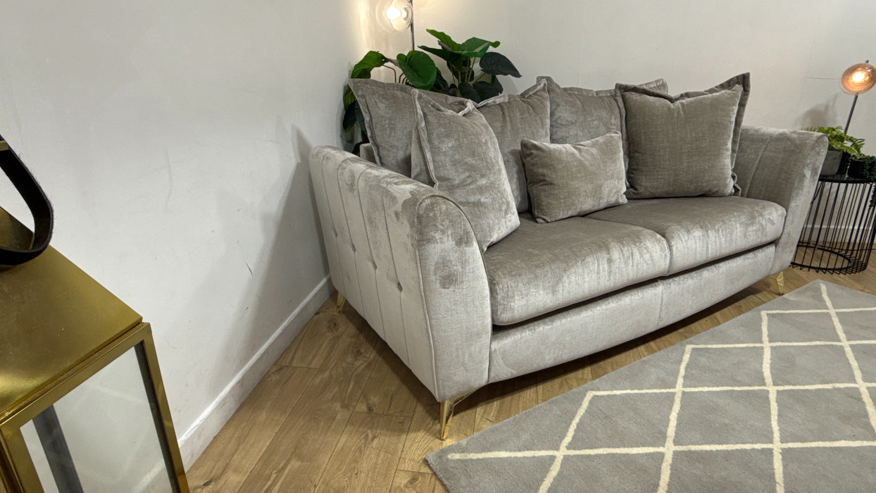 Sofology Luella Fabric 3 Seater in Luxe Chenille Stone