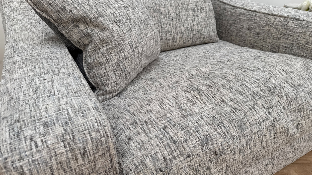 Bellagio Loveseat in Fabric Basket Weave Pebble Mix