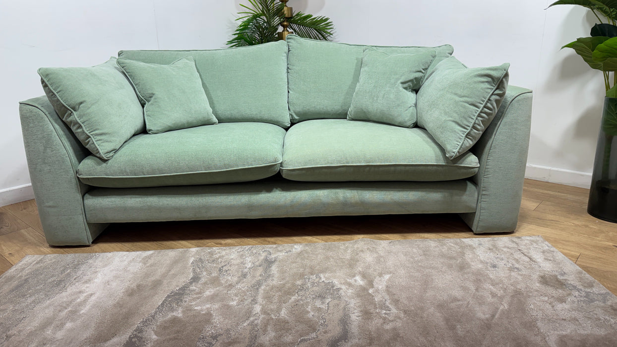 Sofology Ziggy Fabric 3 Seater in Soft Textured Chenille Eucalyptus