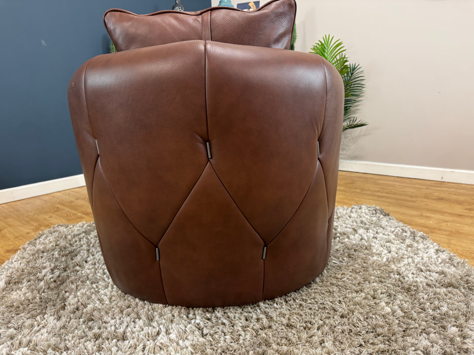 Kingsbridge Leather Swivel Chair - Trusty Embossed Chestnut (WA2)